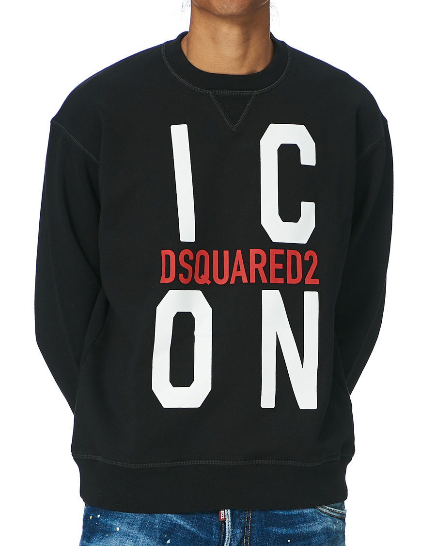 Herre | Trøjer | Dsquared2 | Cool Fit Icon Vert Sweatshirt Black