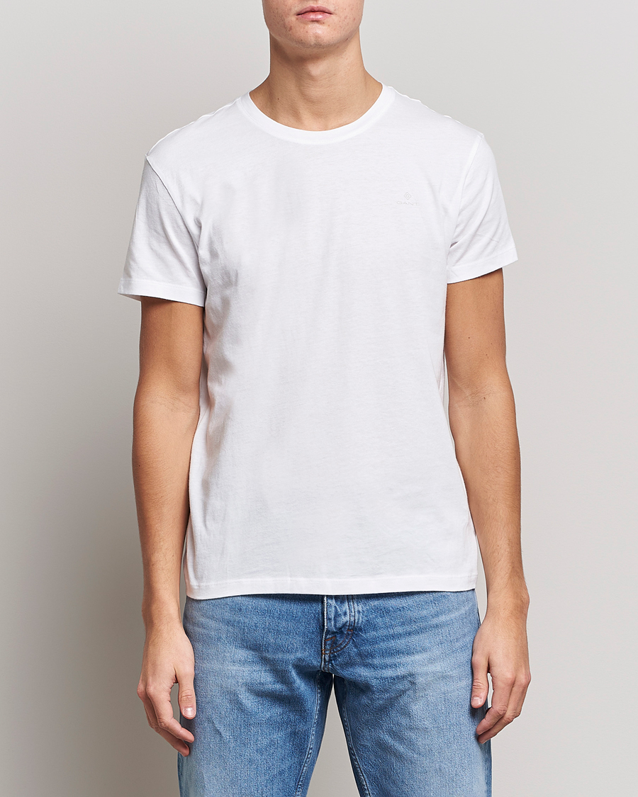 Herre | Flerpak | GANT | 2-Pack Crew Neck T-Shirt Navy/White