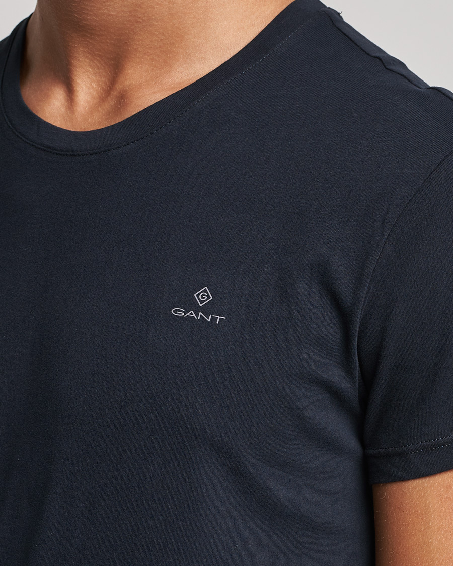 Herre | T-Shirts | GANT | 2-Pack Crew Neck T-Shirt Black