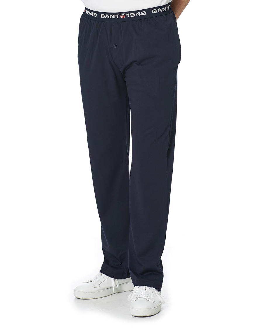 Herre | Bukser | GANT | Retro Shield Jersey Pants Evening Blue