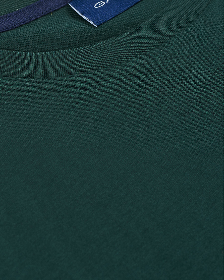 Herre | T-Shirts | GANT | Archive Shield Logo Crew Neck Tee Tartan Green