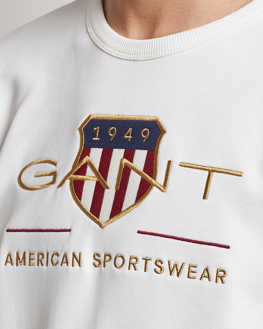 Herre | Trøjer | GANT | Archive Shield Crew Neck Sweatershirt Eggshell