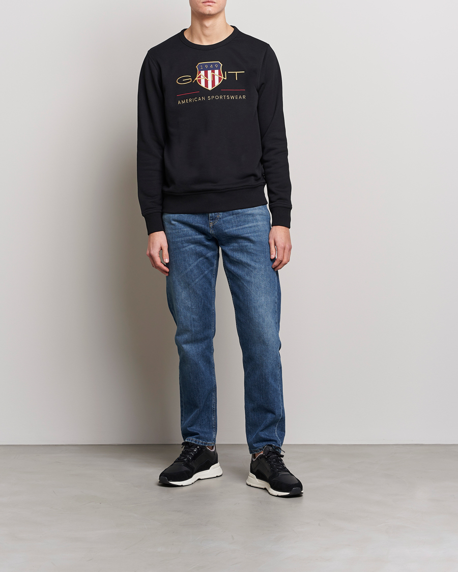 Herre | Trøjer | GANT | Archive Shield Crew Neck Sweatershirt Black