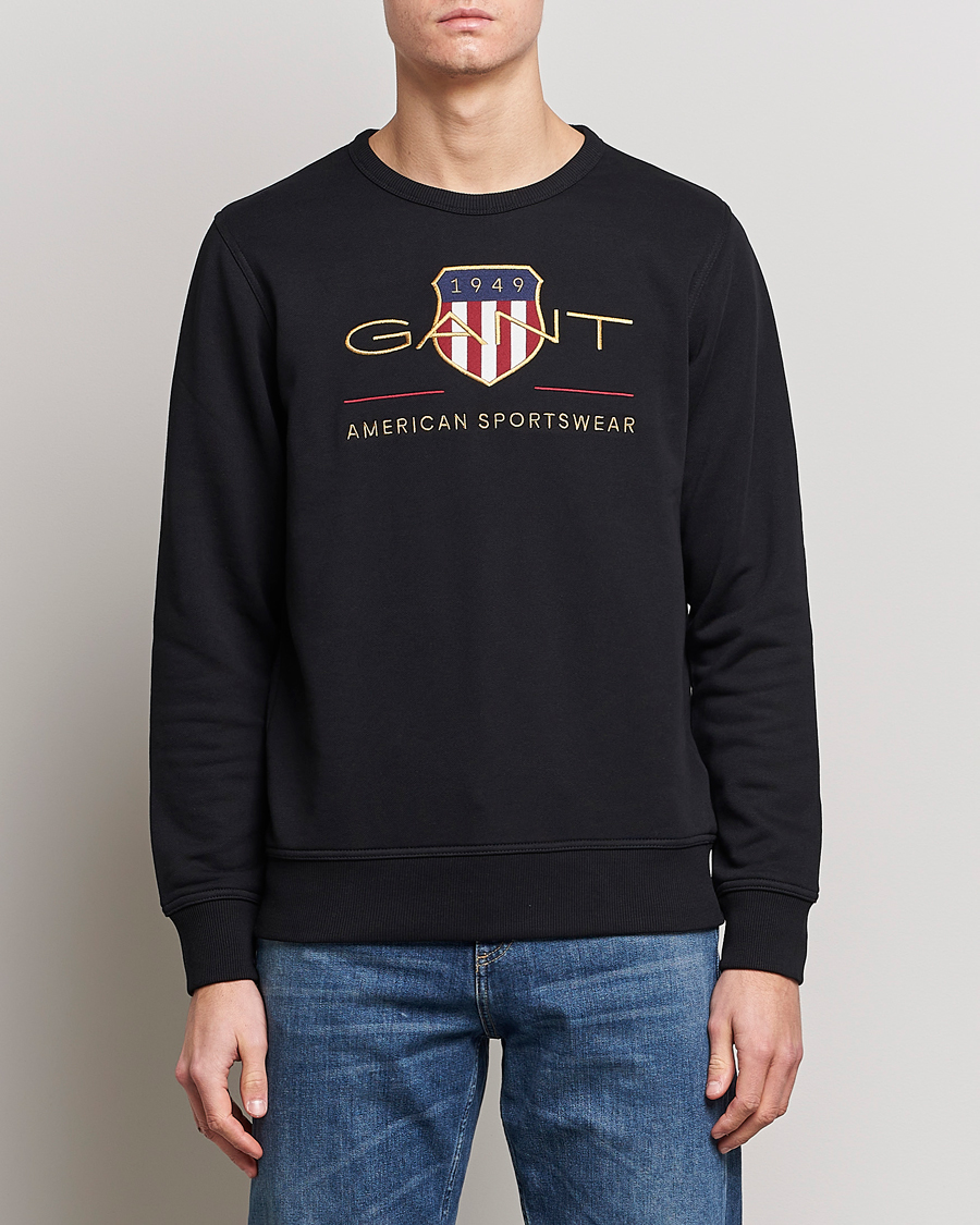Herre | Trøjer | GANT | Archive Shield Crew Neck Sweatershirt Black