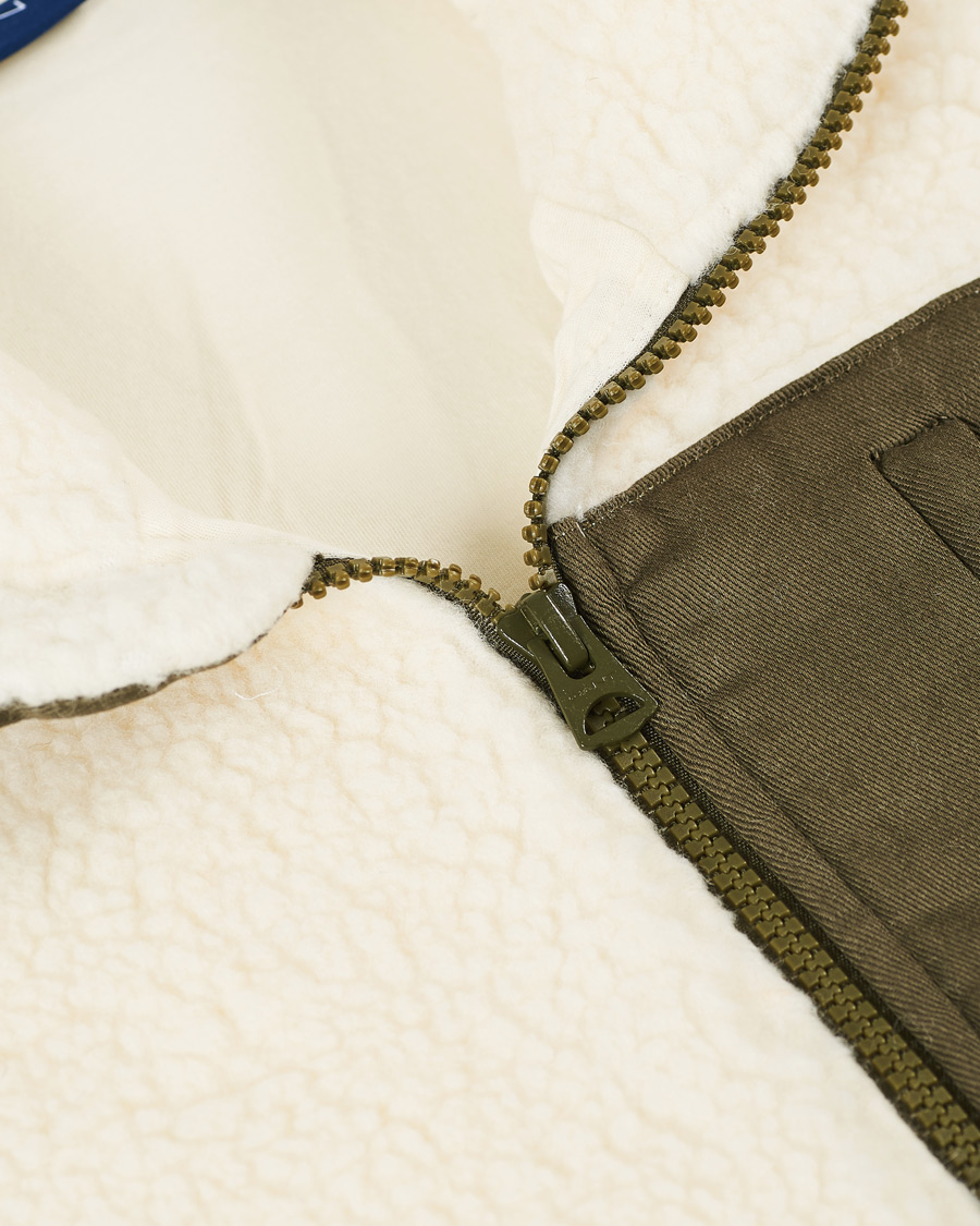 Herre | Trøjer | GANT | Fleece Full Zip Jacket Cream