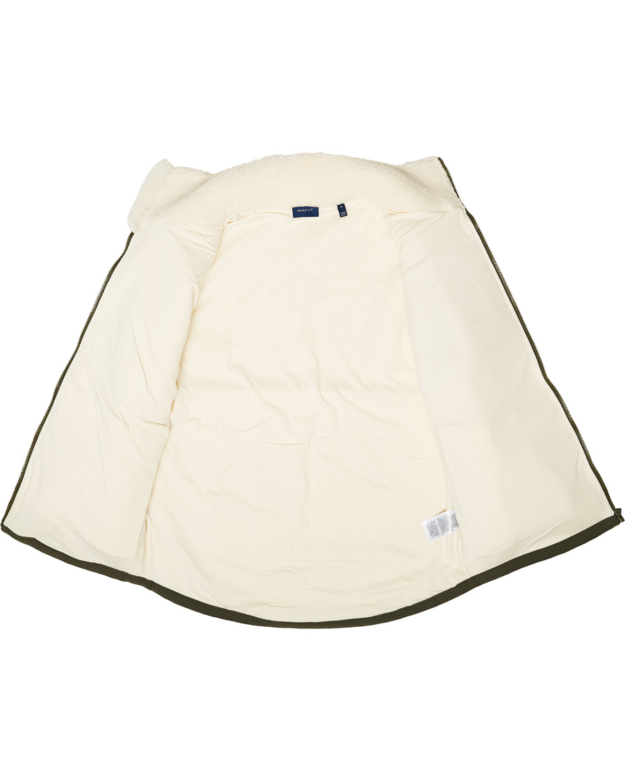 Herre | Trøjer | GANT | Fleece Full Zip Jacket Cream