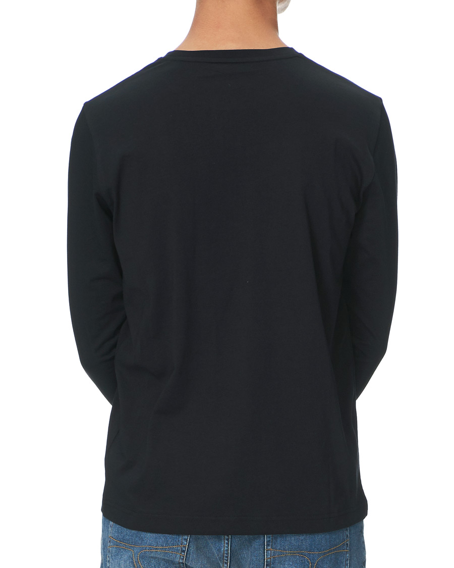 Herre | T-Shirts | GANT | Medium Archive Shield Long Sleeve Tee Black