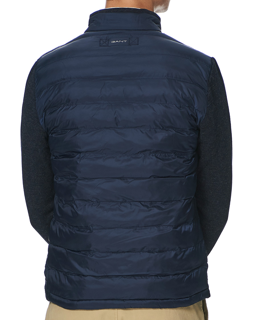Herre | Jakker | GANT | Hybrid Down Jacket Evening Blue