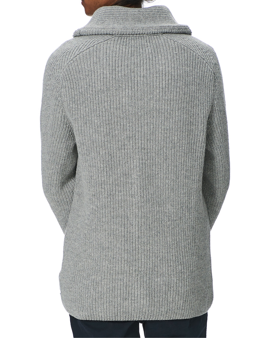 Herre | Trøjer | GANT | Mohair Blend Shawl Cardigan Grey Melange