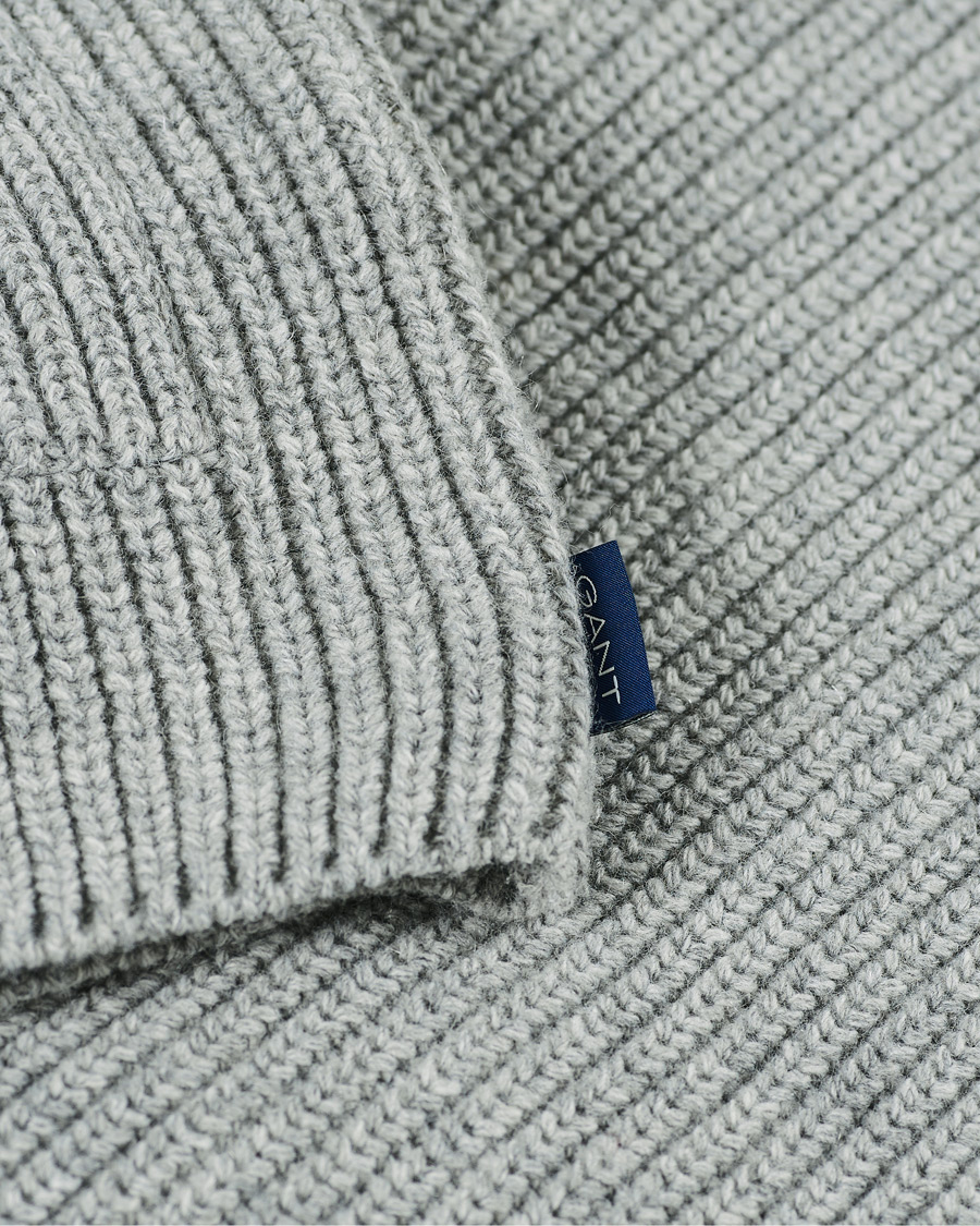 Herre | Trøjer | GANT | Mohair Blend Shawl Cardigan Grey Melange