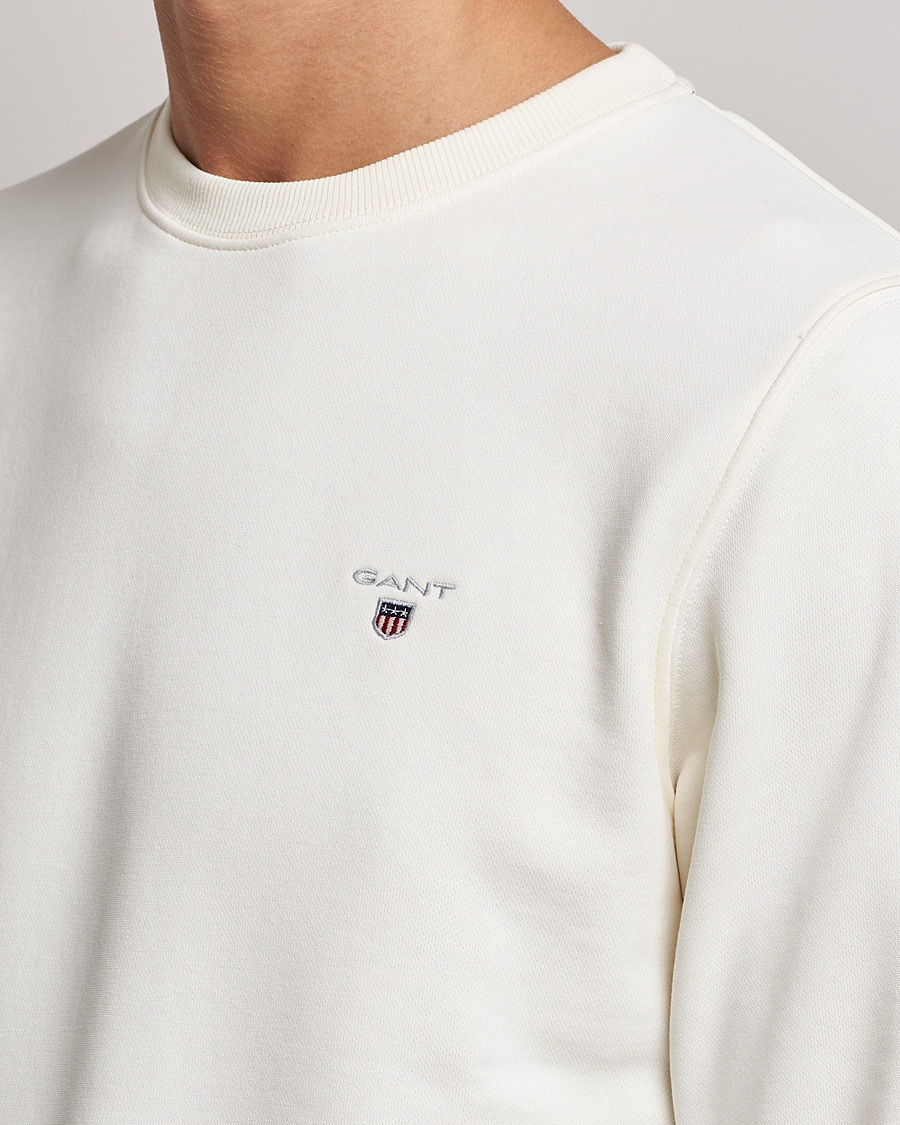 Herre | Trøjer | GANT | Original Shield Logo Crew Neck Sweatshirt Eggshell