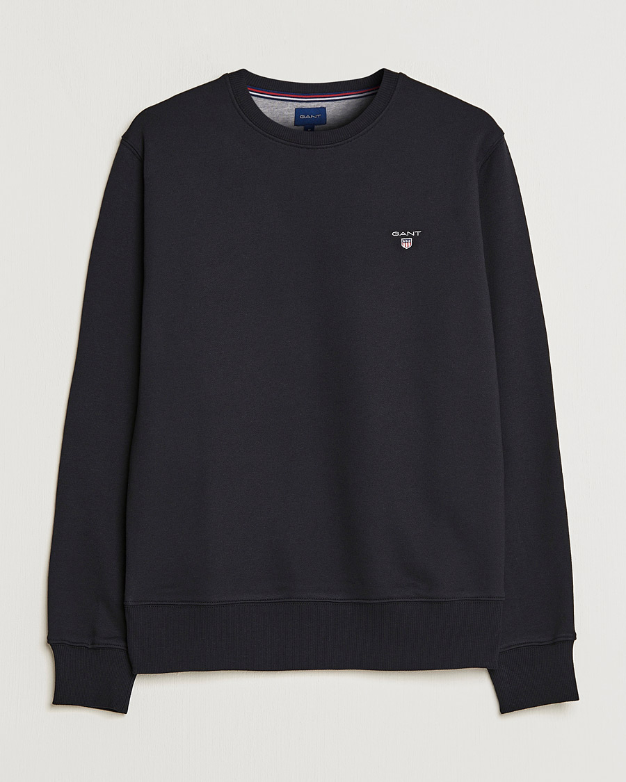 Herre | Trøjer | GANT | Original Shield Logo Crew Neck Sweatshirt Black