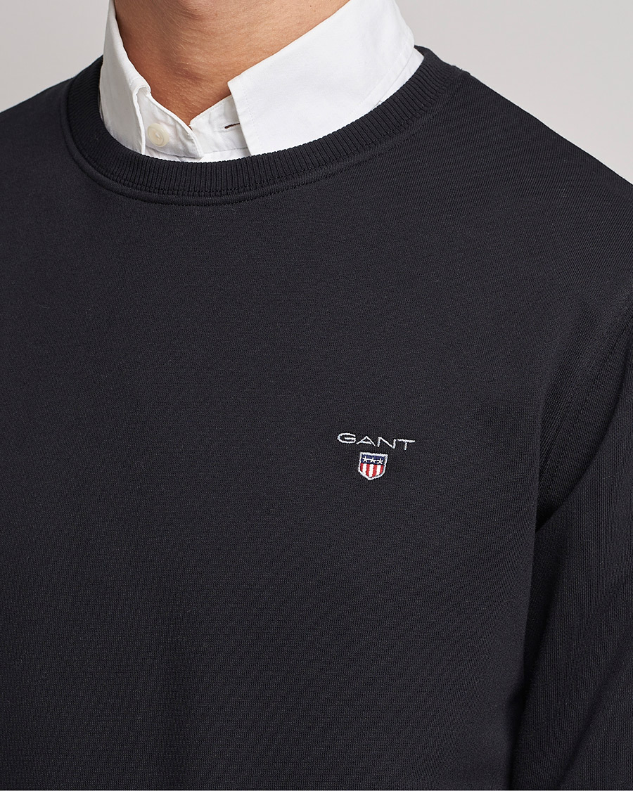 Herre | Trøjer | GANT | Original Shield Logo Crew Neck Sweatshirt Black