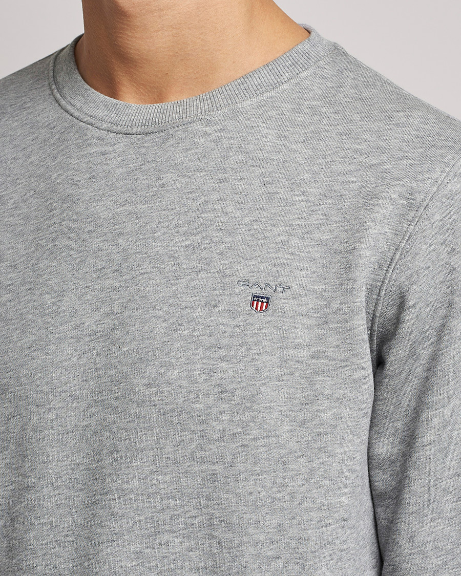 Herre | Trøjer | GANT | Original Crew Neck Sweatshirt Grey Melange