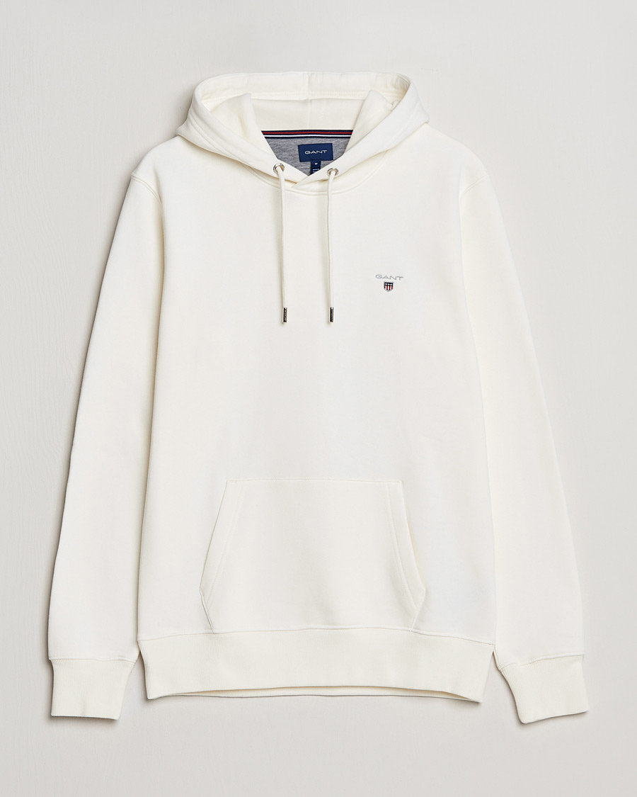 Herre | Trøjer | GANT | Original Shield Logo Hoodie Eggshell