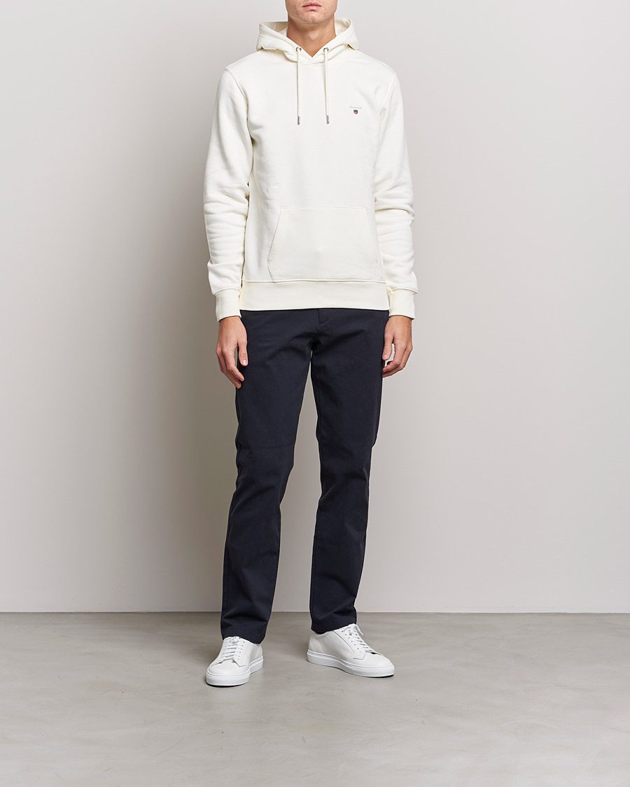 Herre | Trøjer | GANT | Original Shield Logo Hoodie Eggshell