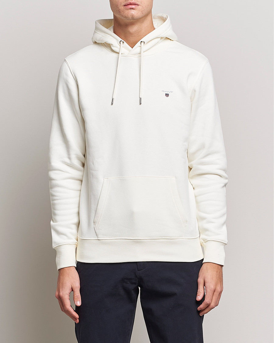 Herre | Trøjer | GANT | Original Shield Logo Hoodie Eggshell