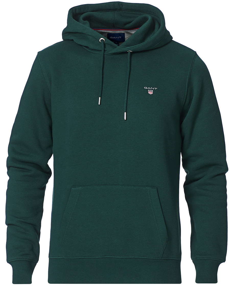 Herre | Trøjer | GANT | Original Hoodie Tartan Green