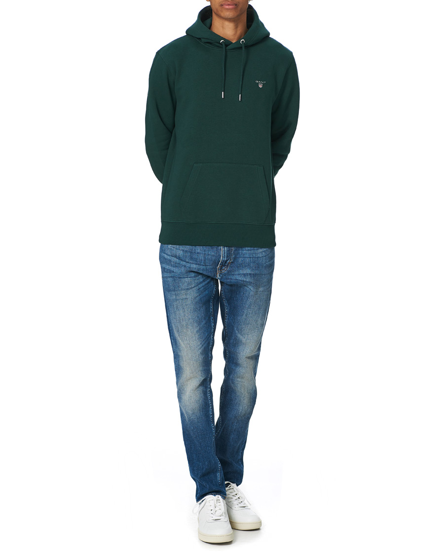 Herre | Trøjer | GANT | Original Hoodie Tartan Green