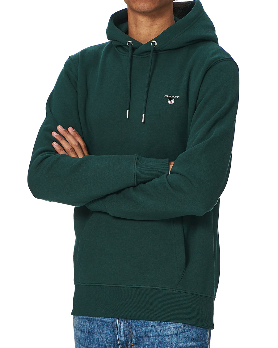 Herre | Trøjer | GANT | Original Hoodie Tartan Green
