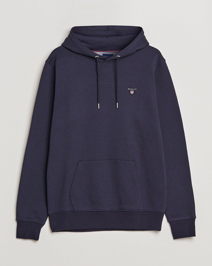 Herre | Trøjer | GANT | Original Shield Logo Hoodie Evening Blue