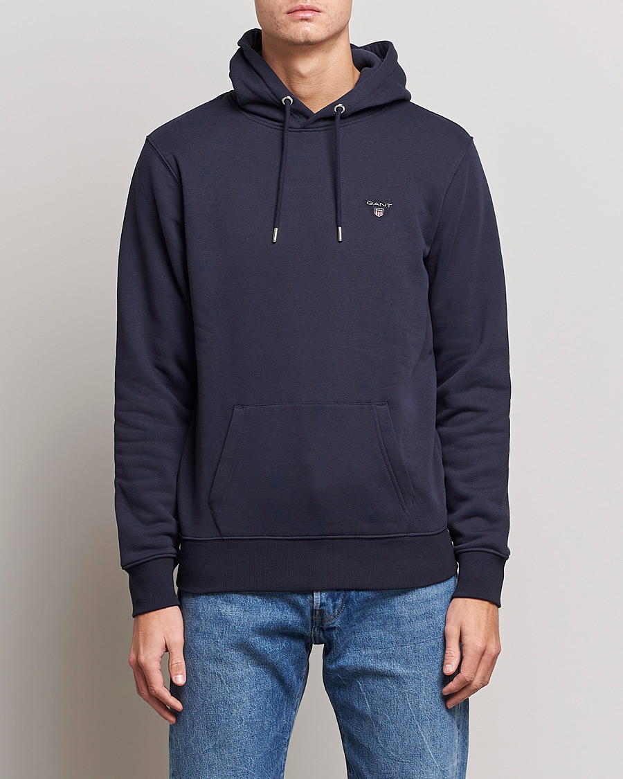 Herre | Trøjer | GANT | Original Shield Logo Hoodie Evening Blue