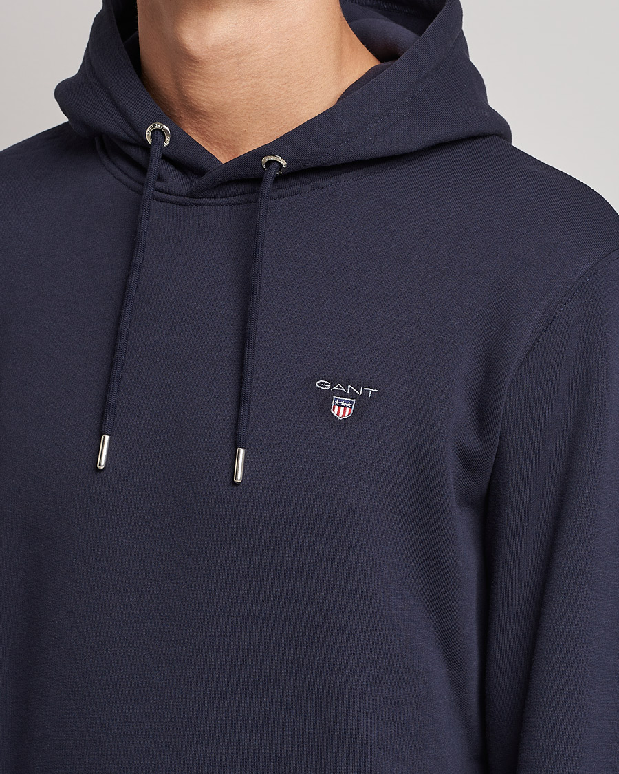 Herre | Trøjer | GANT | Original Shield Logo Hoodie Evening Blue