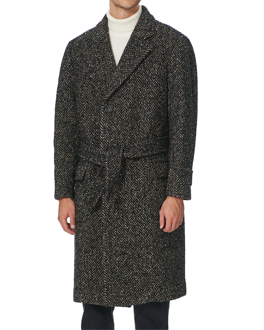Herre | Jakker | GANT | The Herringbone Coat Black