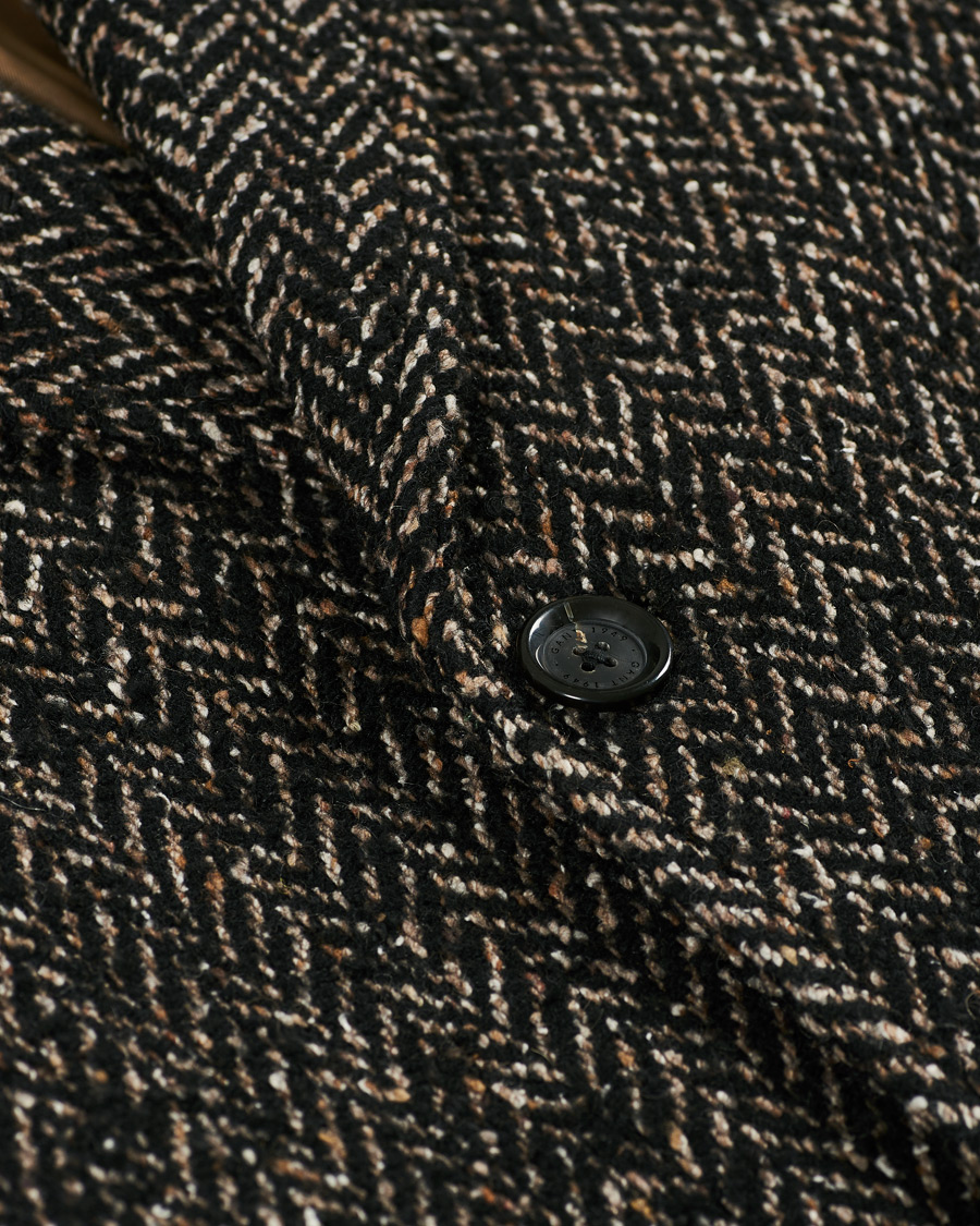 Herre | Jakker | GANT | The Herringbone Coat Black