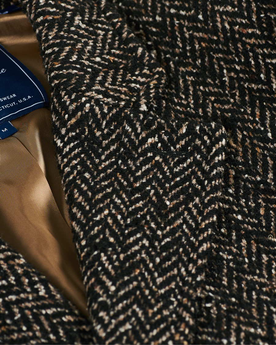 Herre | Jakker | GANT | The Herringbone Coat Black