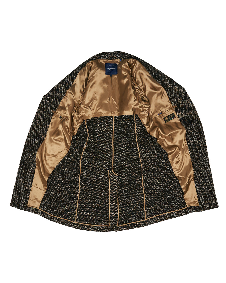 Herre | Jakker | GANT | The Herringbone Coat Black