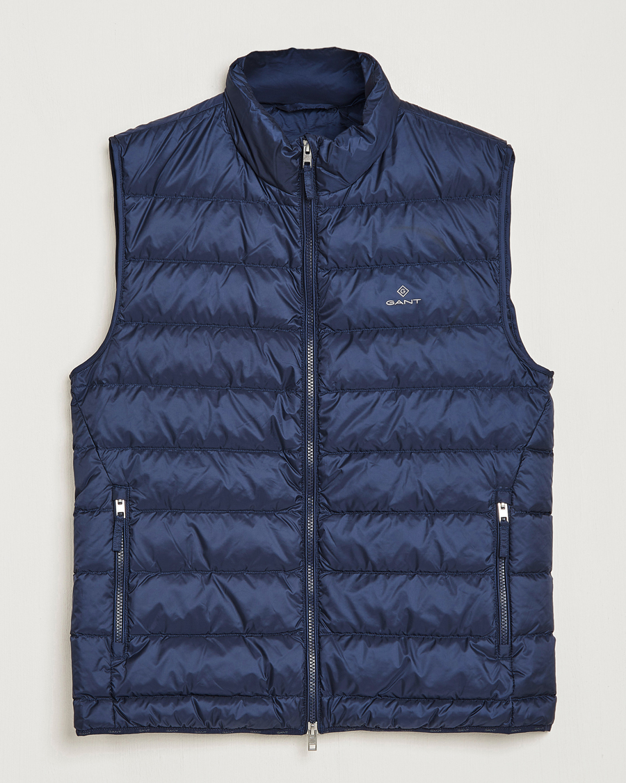 Herre | Veste | GANT | The Light Down Gilet Evening Blue