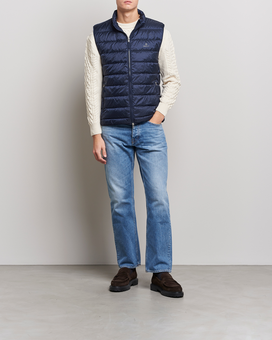 Herre | Veste | GANT | The Light Down Gilet Evening Blue