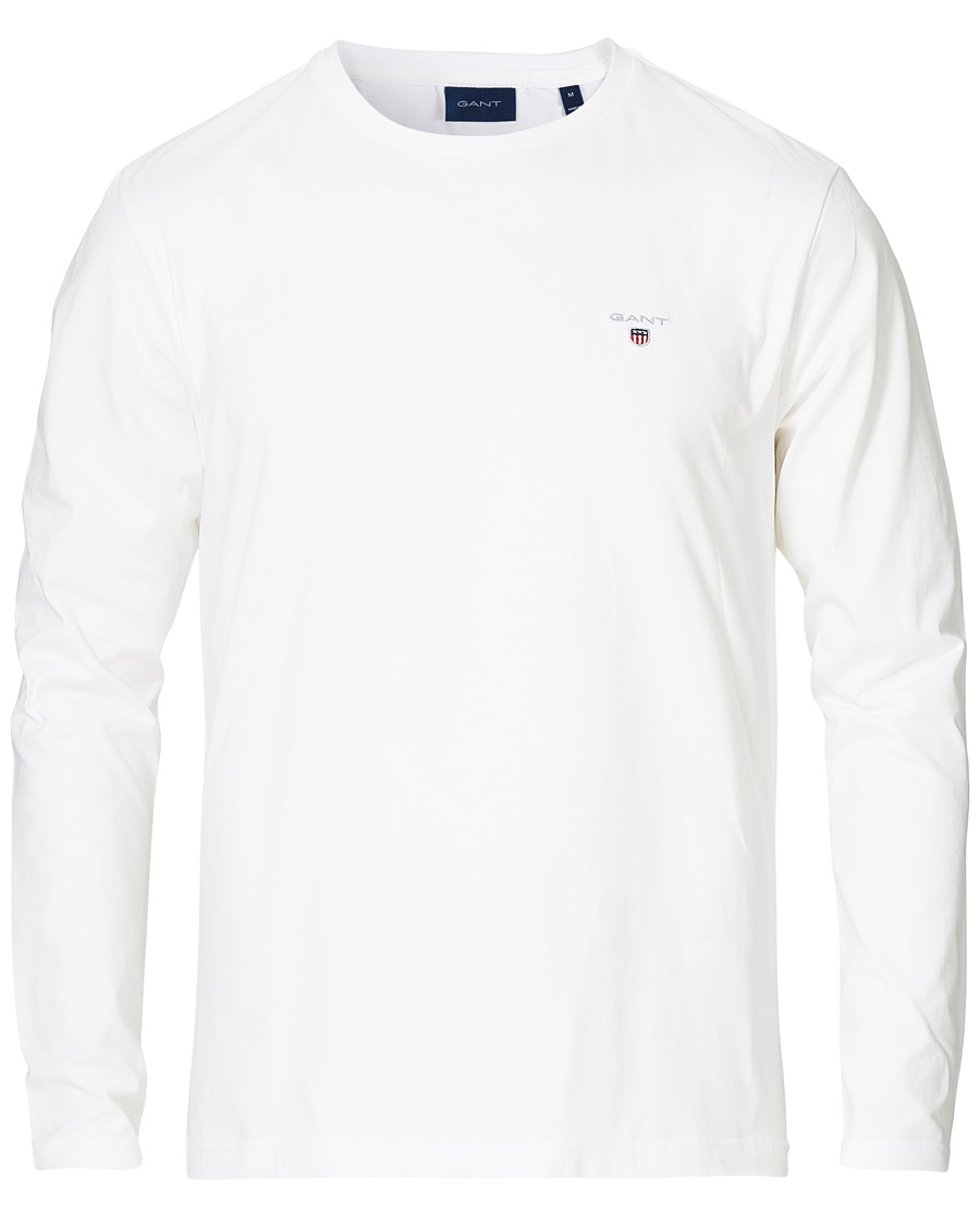 Herre | T-Shirts | GANT | The Original Long Sleeve Tee White