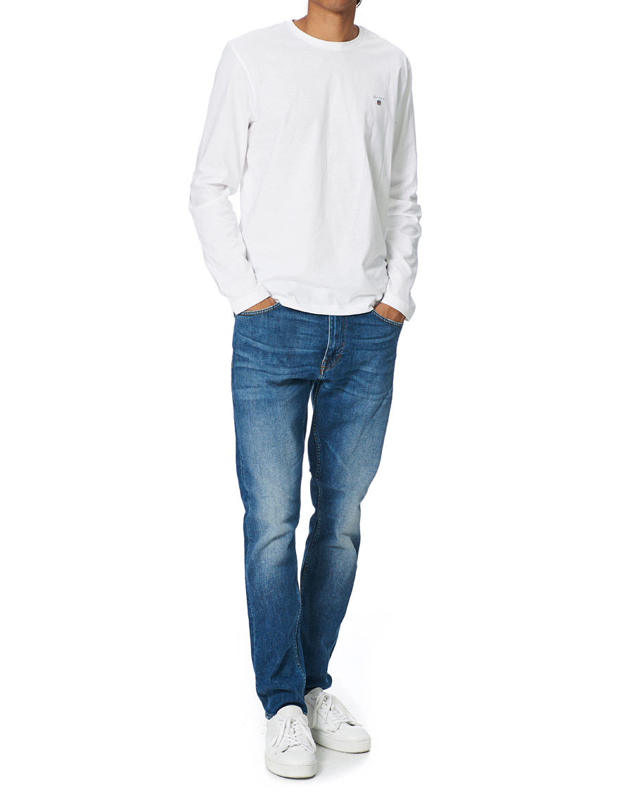 Herre | T-Shirts | GANT | The Original Long Sleeve Tee White