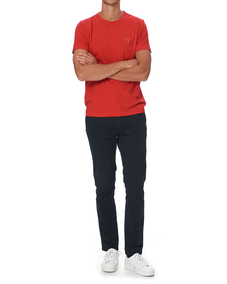 Herre | T-Shirts | GANT | The Original Tee Bright Red