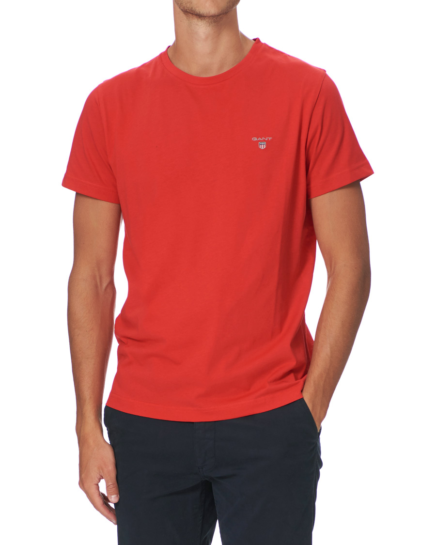 Herre | T-Shirts | GANT | The Original Tee Bright Red