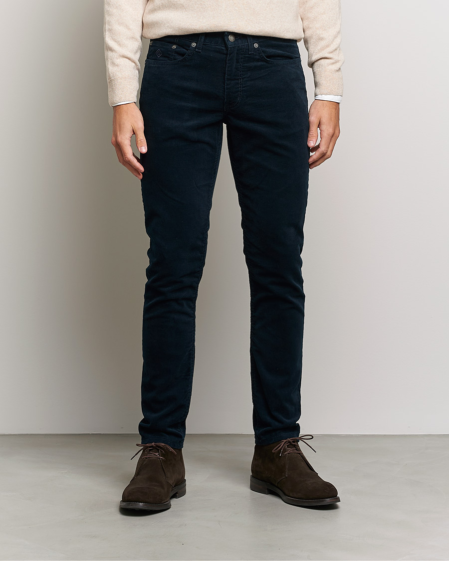 Herre | Bukser | GANT | Hayes Cord Jeans Marine