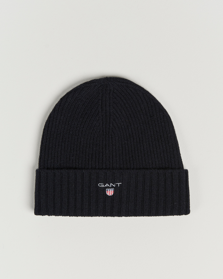 Herre | GANT Wool Lined Beanie Black | GANT | Wool Lined Beanie Black
