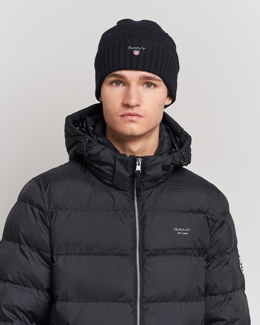 Herre | GANT Wool Lined Beanie Black | GANT | Wool Lined Beanie Black