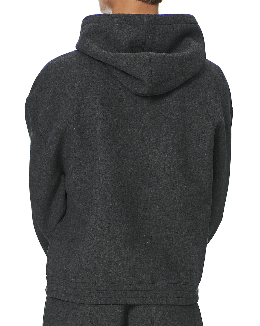 Herre | Trøjer | AMI | Oversize Wool Blend Hoodie Dark Grey Melange