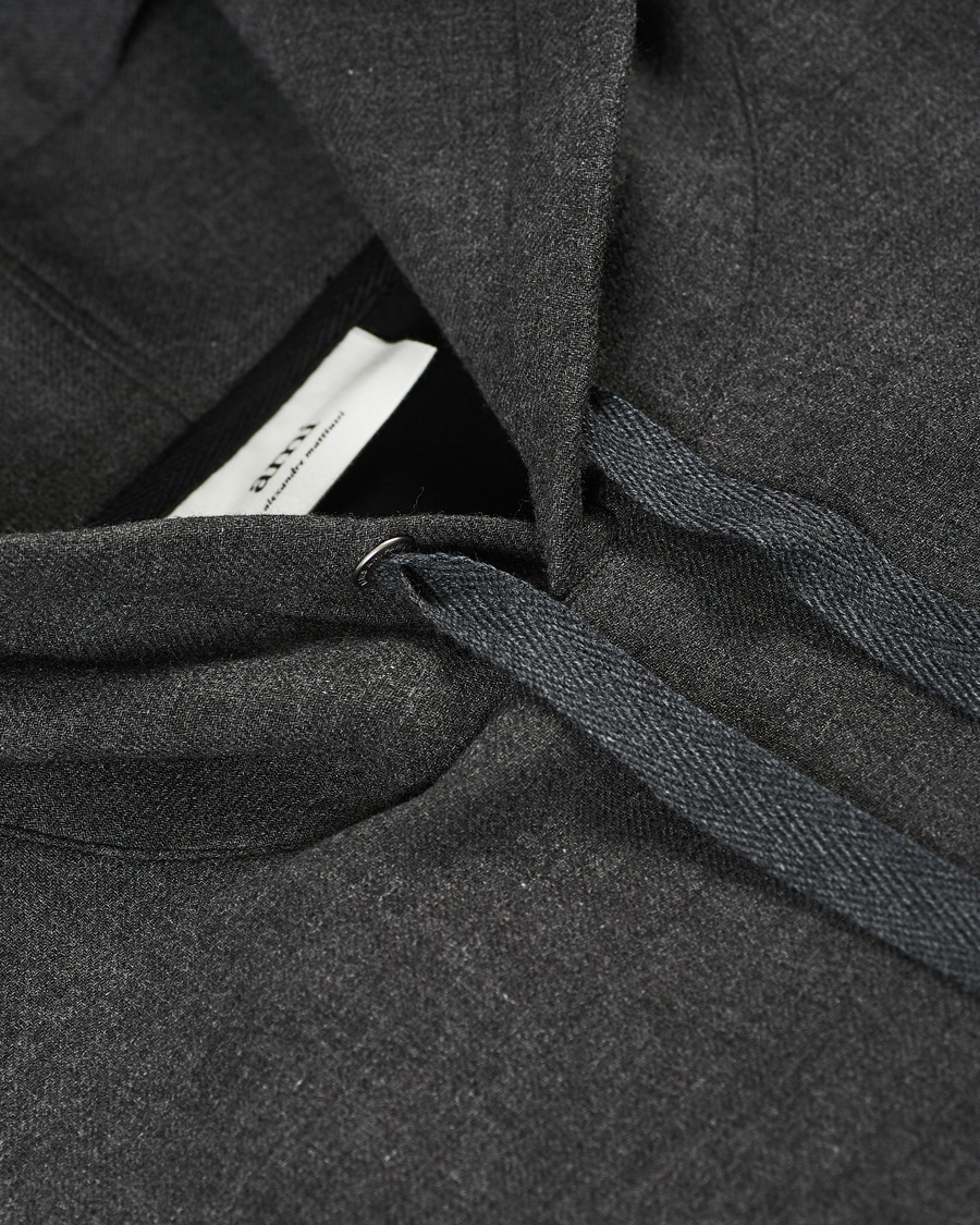 Herre | Trøjer | AMI | Oversize Wool Blend Hoodie Dark Grey Melange