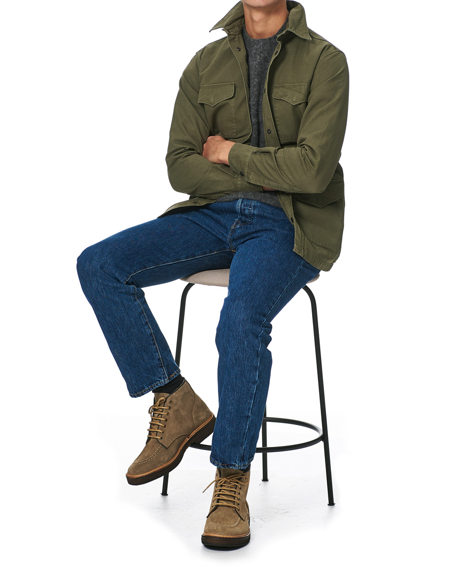 Herre | Skjorter | Aspesi | Hercules Cotton Overshirt Light Military