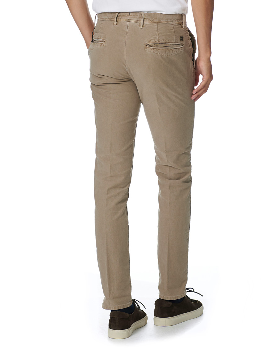 Herre | Bukser | Incotex | Slim Fit Garment Dyed Slacks Beige