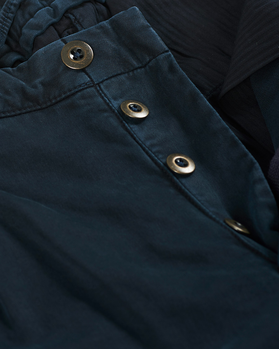 Herre | Bukser | Incotex | Slim Fit Cotton Satin Sweatpants Midnight