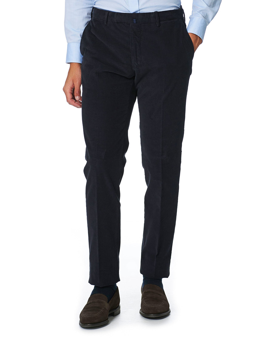 Herre | Bukser | Incotex | Slim Fit Corduroy Trousers Navy