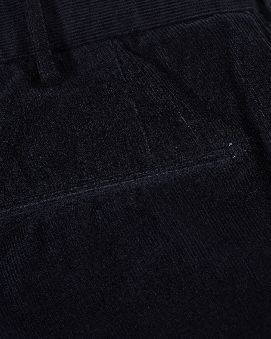 Herre | Bukser | Incotex | Slim Fit Corduroy Trousers Navy