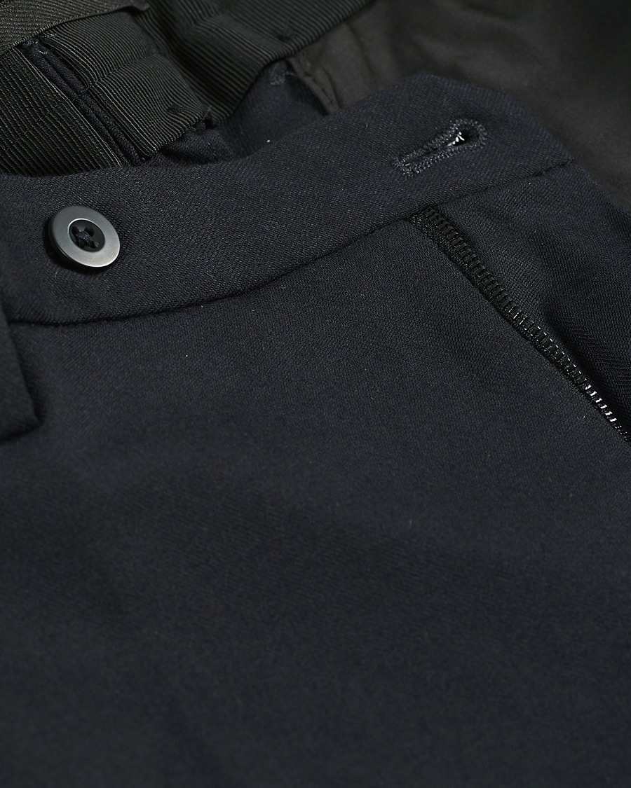 Herre | Bukser | Incotex | Slim Fit Washable Flannel Trousers Navy