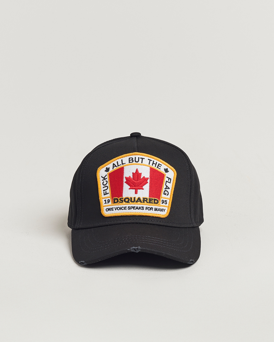 Herre | Dsquared2 Big Leaf Baseball Cap Black | Dsquared2 | Big Leaf Baseball Cap Black