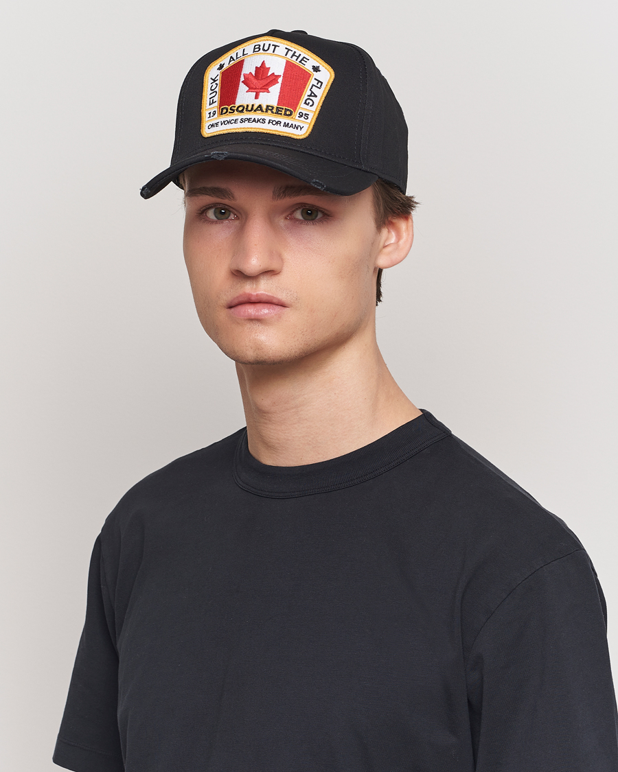 Herre | Dsquared2 Big Leaf Baseball Cap Black | Dsquared2 | Big Leaf Baseball Cap Black